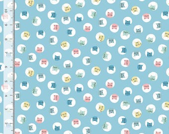 Dear Stella You're Purrfect Quilting Cotton. Pricing by the 1/2 yard