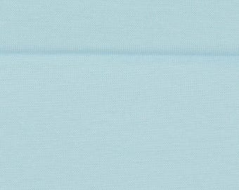 Light Blue Organic Tubular 1x1 Rib Knit . Sold by the half yard
