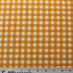 Mustard Gingham Swim. Sold by the 1/2 yard