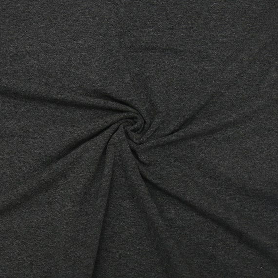 KNIT Fabric: 2-Tone Charcoal Cotton Spandex knit. Pricing by the 1/2 yard
