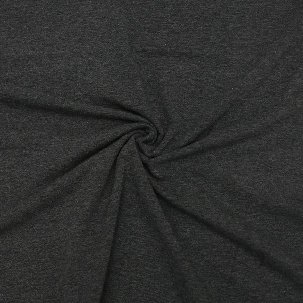 KNIT Fabric: 2-Tone Charcoal Cotton Spandex knit. Sold in 1/2 Yard Increments