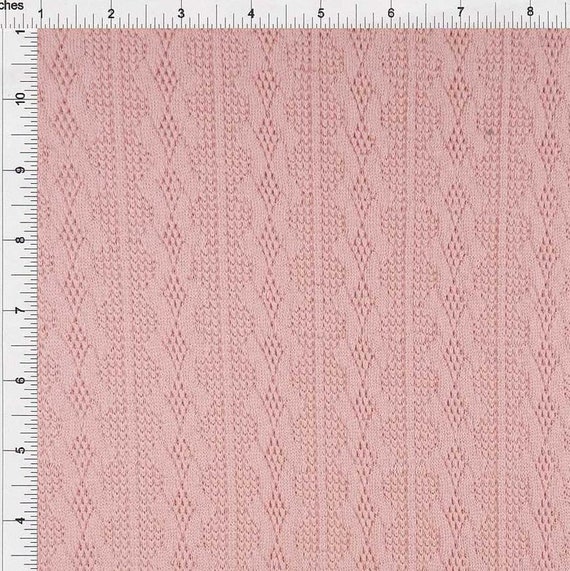 Light Rose Cable Sweater Sold by the 1/2 Yard