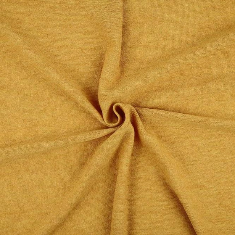 Mustard Italian Wool Jersey. Pricing by the 1/2 yard image 1