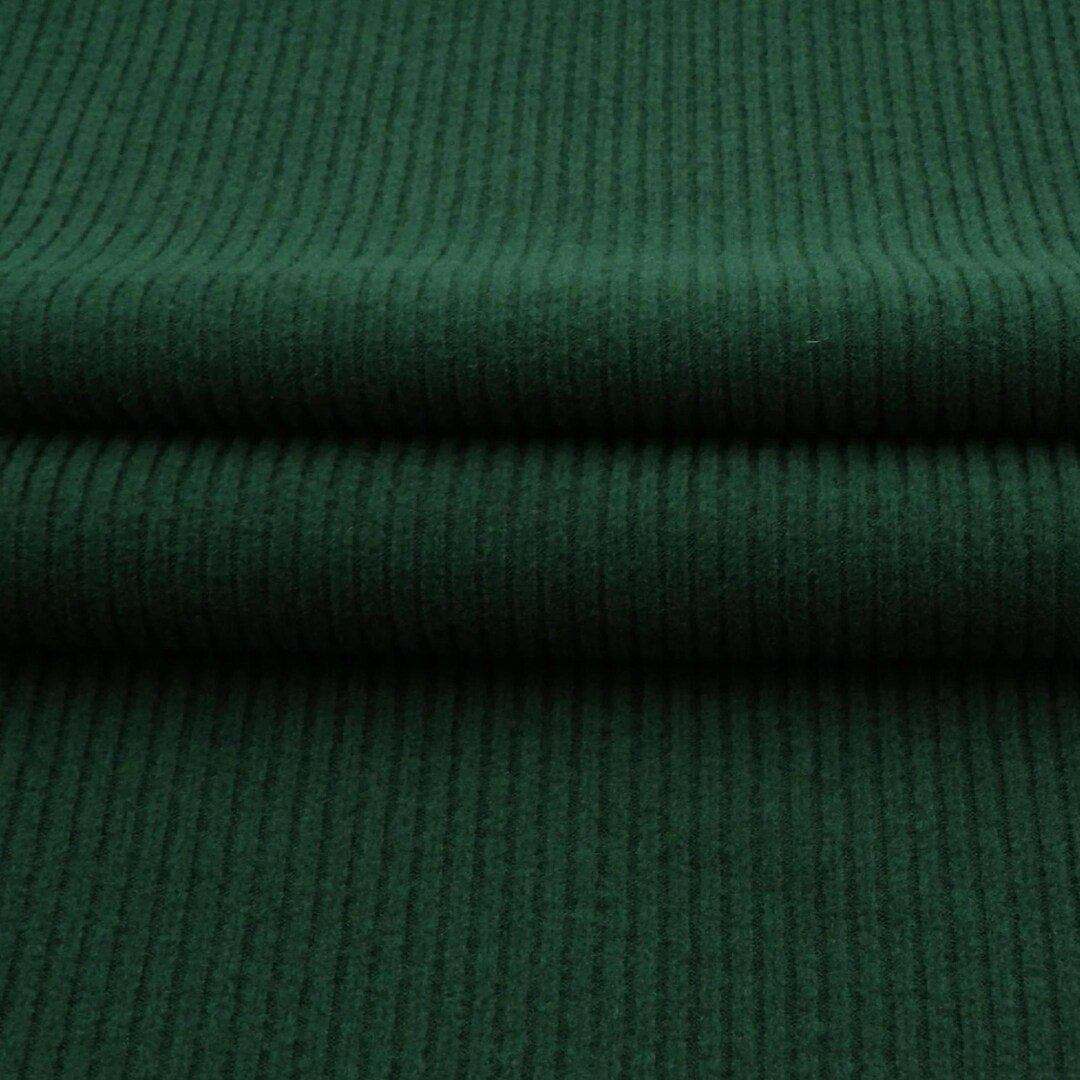 Fleece Rib Hunter Green Fleece Rib Knit. Pricing by the 1/2 Yard - Etsy