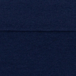 May include: A close-up of a navy blue fabric with a ribbed texture. The fabric is divided into two sections by a horizontal seam. The top section is folded over, creating a thicker band.
