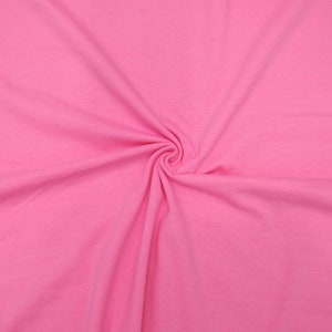 KNIT Fabric: Pink Cotton Spandex. Sold in 1/2 Yard Increments