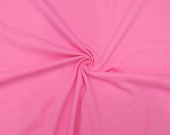 KNIT Fabric: Pink Cotton Spandex. Pricing by the 1/2 yard