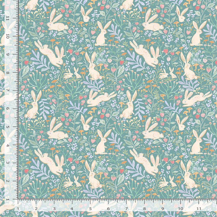 Dear Stella Field of Bunnies Quilting Cotton. Sold by the 1/2 yard