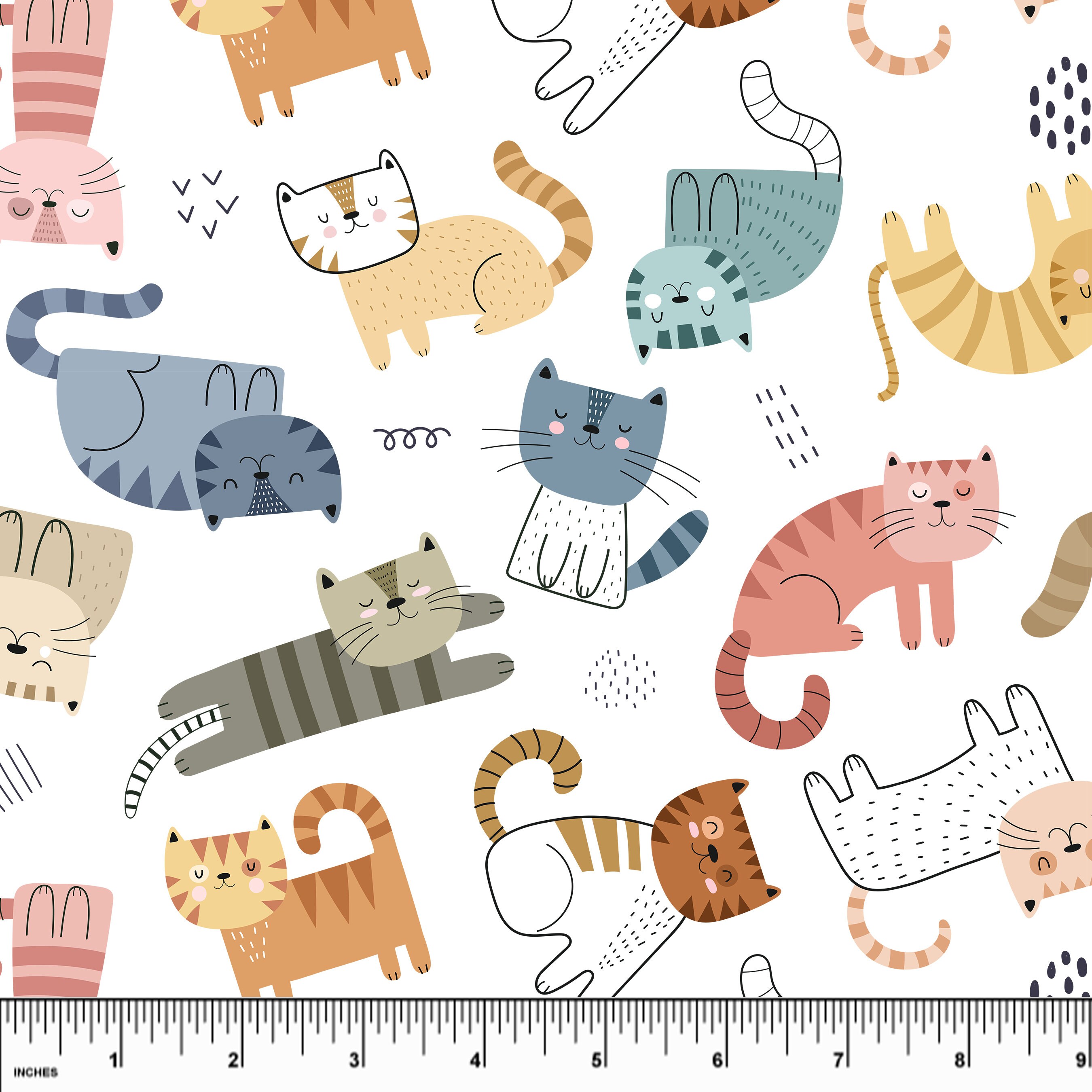 Cat top jersey fabric