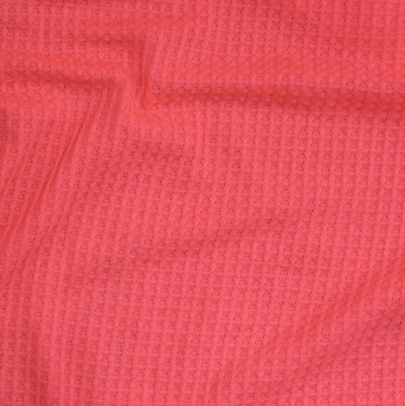 KNIT Fabric: Hot Pink Waffle Knit. Sold by the 1/2 Yard - Etsy