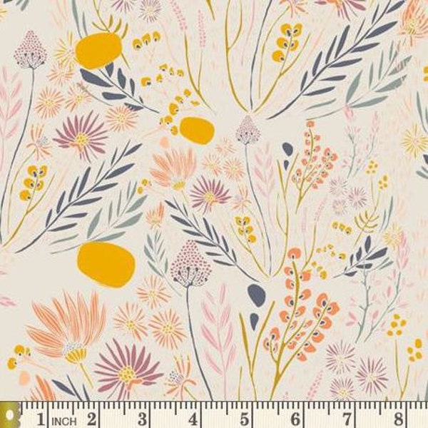 KNIT Fabric: Art Gallery Wispy Daybreak Aura Cotton Lycra Knit Fabric. Sold by the 1/2 Yard