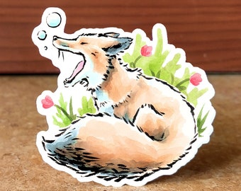 NEW! Watercolor Foxes Sticker Pack (2-3 inch Weather-Proof Vinyl Stickers)