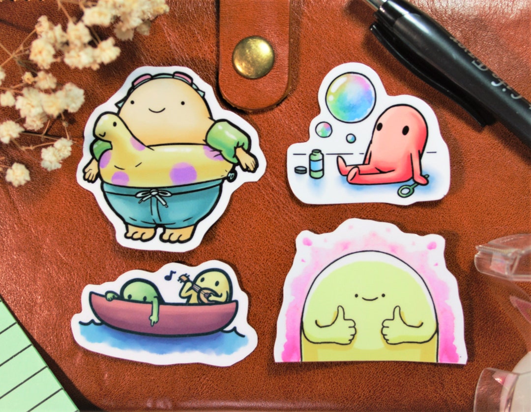 Bean Plot Sticker Bean People Sticker Pack (1-2 Inch, 4 Weather-proof Vinyl Stickers) - Etsy