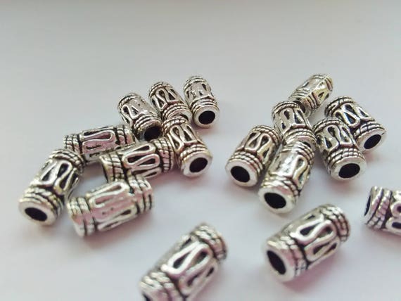 12 OBLONG JET BLACK COLOUR JEWELLERY MAKING TUBE GLASS BEADS 22mm x 5mm G0053