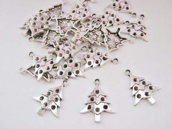 6 x Tibetan Silver Xmas Christmas Holly Charm Pendant Finding Beading Making