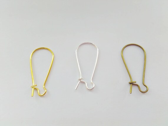 Earring Wires Standard Kidney Style Sterling Silver Pack of 20