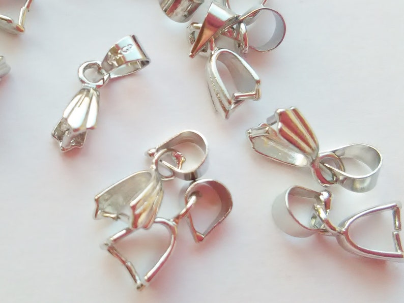 25 Pinch Bails Pendant 14mm Drop 5 8 Ice Pick - Jewelry Making Pendant Bails 25 Pinch Bails Pendant 14mm Drop 5 8 Ice Pick - Jewelry Making Pendant Bails
