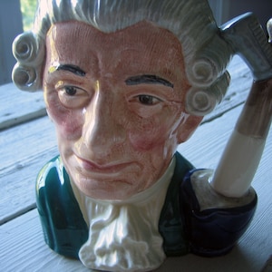 One Vintage Royal Doulton Apothecary Large Character Jug Made in England Hand Made Hand Decorated (Ref:  G-11 Storage Box #4)