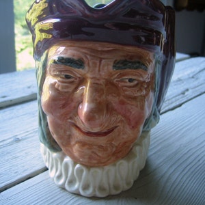 One Vintage Royal Doulton Simon the Cellarer Large Character Jug  Made in England Hand Made Hand Decorated (Ref:  G-15 Storage Box #3)