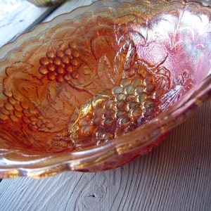 Mid-Century Carnival Glass Bowl (Reference A Storage Box #2)