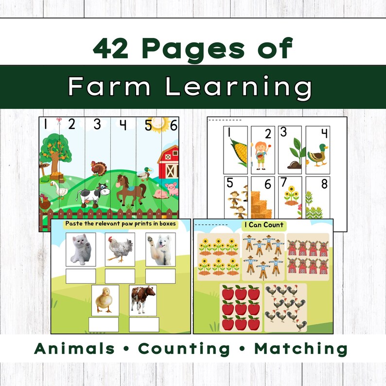 Farm Busy Book Printable for Preschool | Homeschool Learning Activities ...