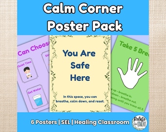 Calm Down Corner Poster Pack | Kids Emotional Regulation (Digital Download)