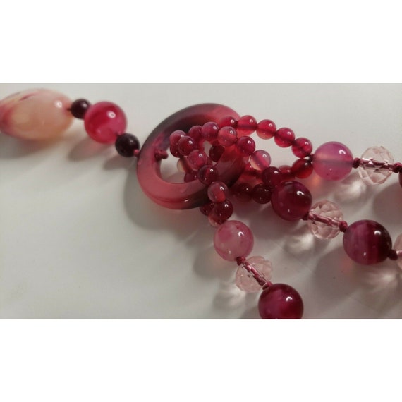 Pink gemstone Necklace 26 inches - image 8