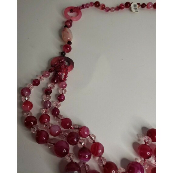 Pink gemstone Necklace 26 inches - image 6