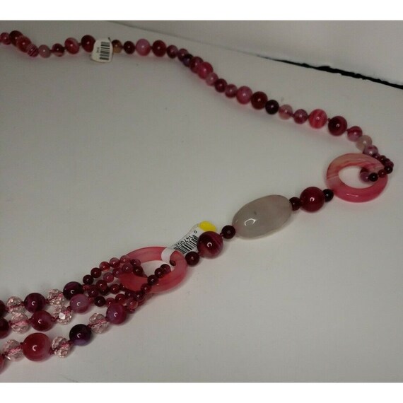 Pink gemstone Necklace 26 inches - image 5