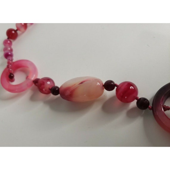 Pink gemstone Necklace 26 inches - image 9