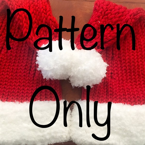 Loom Knit Santa Hat Pattern Only With Tracker PDF