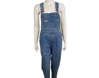 90s London London Denim Carpenter Jean Bib Overalls Womens L,  100% Cotton