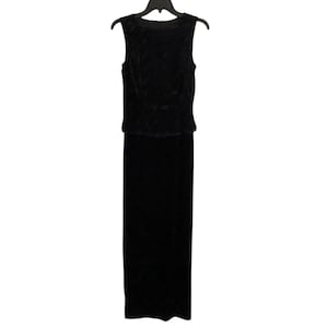Scott McClintock Evening Gown Dress Size 4, Black Velvet, Sleeveless, Made in USA