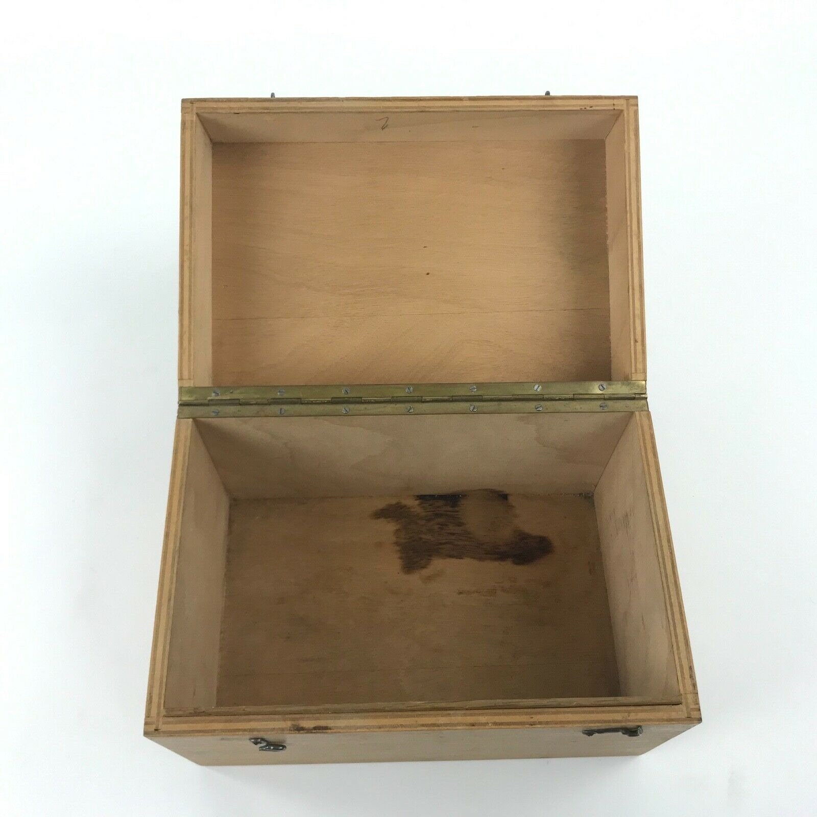 Caja de almacenamiento de madera vintage con dos pestillos de | Etsy