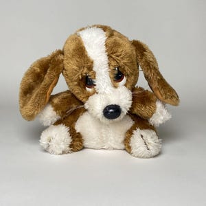 1981 Applaus Trauriger Welpe Hund Plüsch Stofftier, Schlappohren Bassett Hound