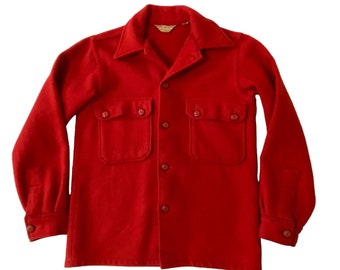 Veste officielle des Boy Scouts of America, laine, manteau rouge, boutonnage, taille enfant 18