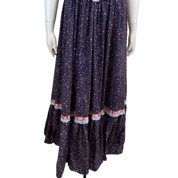 Handmade Maxi Dress, Purple Floral, Puff Sleeves,… - image 4