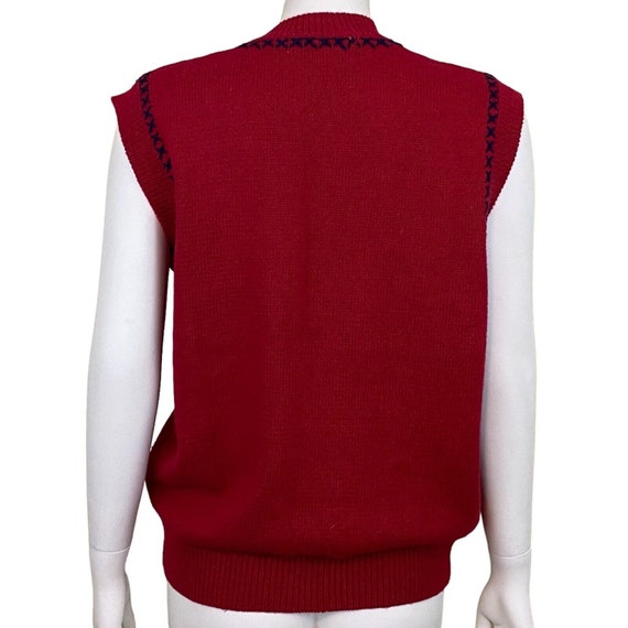 Jantzen Classics Sweater Vest, Button Up, Hand Em… - image 4