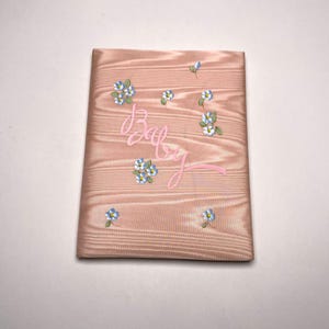 1936 Baby Memory Book, Unused, Pink Fabric Padded Cover, Birth to 7 Years