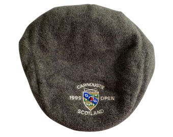 Gelfer Scotland Newsboy Golf Hat Size S, Country Club Carnoustie 1999 Open, Wool Blend