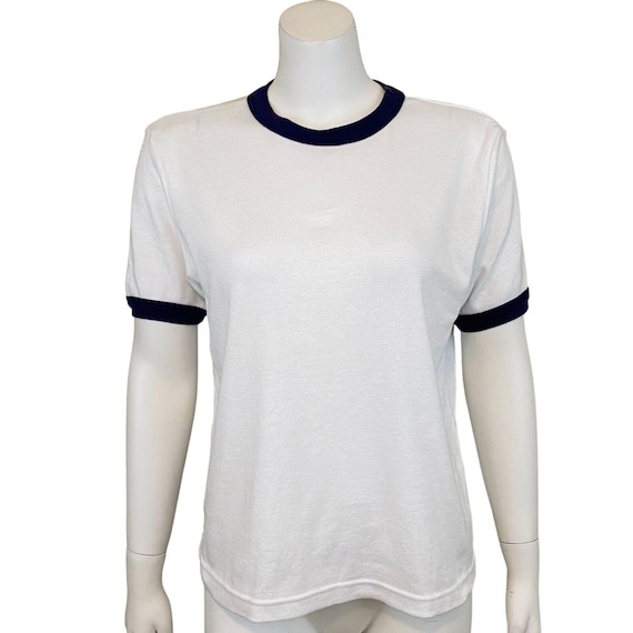 Willow Ridge Ringer T Shirt, White, Short Sleeve,… - image 1