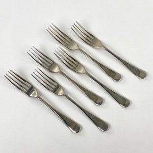 Set of 6 Resilco Flatware Small Forks,  Rustless Nickel Silver, Sheffield England, Replacement Fork