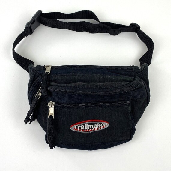 Trailmaker Fanny Pack, Black Belt Bag, 3 Zipper Po