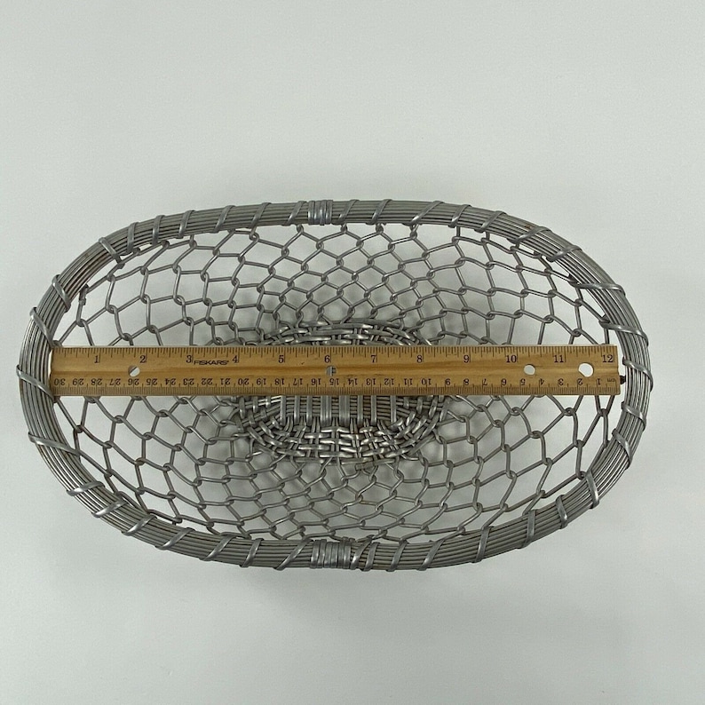 Aluminum Wire Basket Kmart Woven Wire Centerpiece Fruit Bowl Etsy