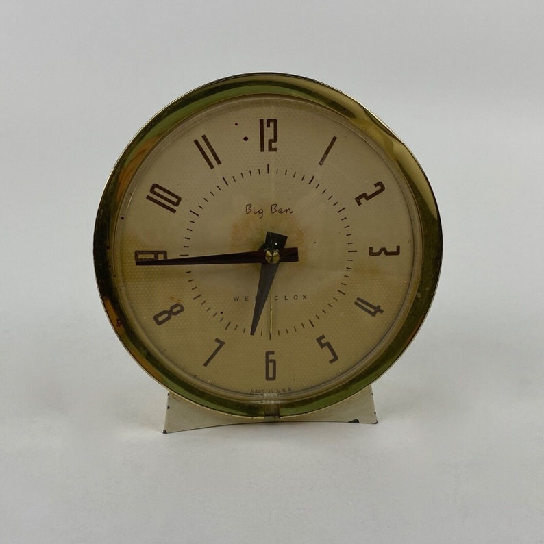 Westclox Big Ben Wind up Alarm Clock Art Deco Numbers Style Etsy
