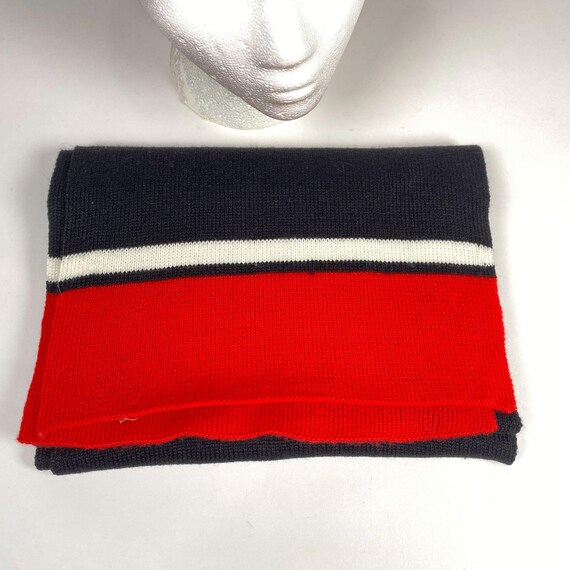 90s Aris Knit Beret and Scarf Set, Black and Red Stripes - Etsy display picture 1