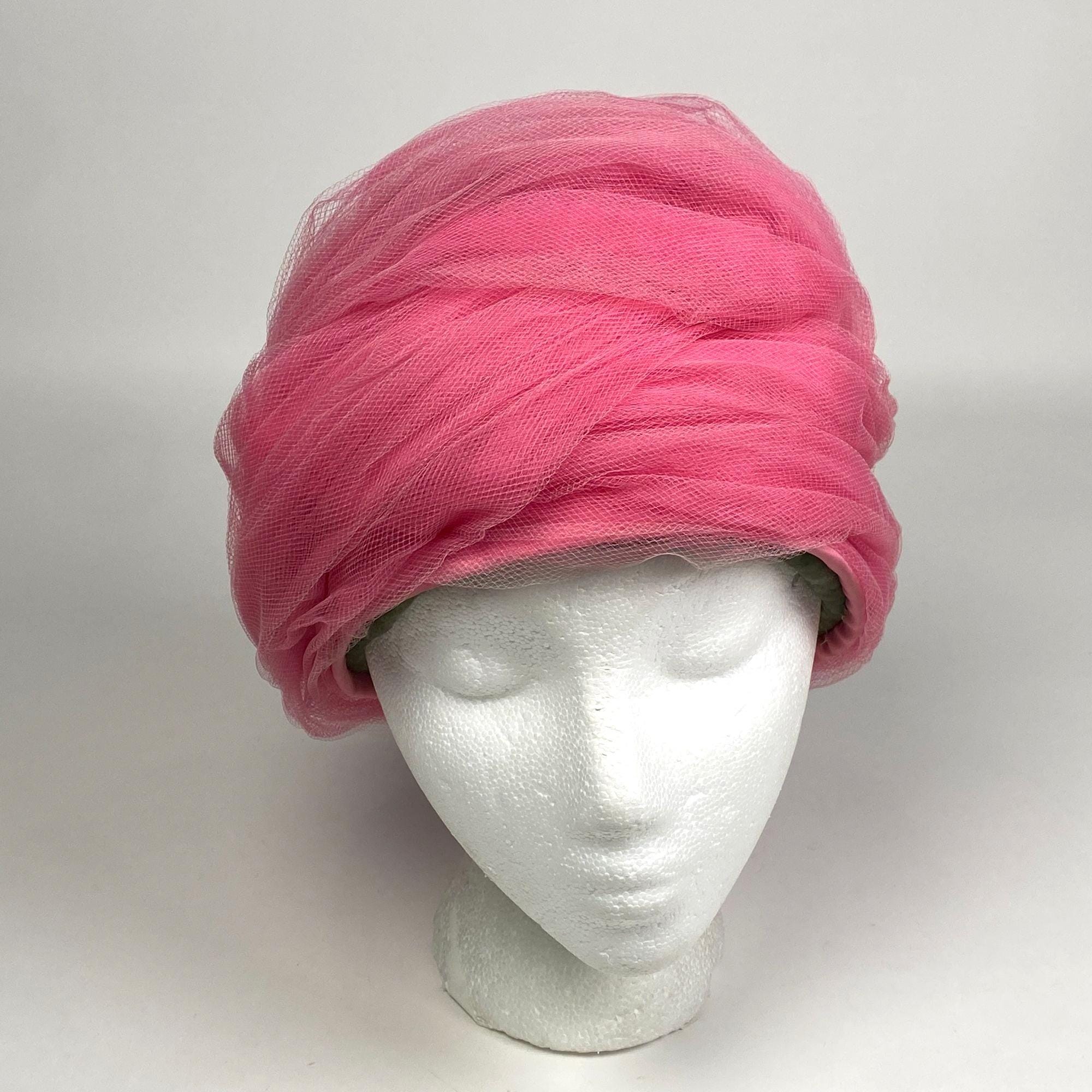 1960’s Vintage Mohair Toque Turban Hat by Styled by Carolie Vintage 60s Beige and Moss Green Velour Turban Style Hat by  main image 2