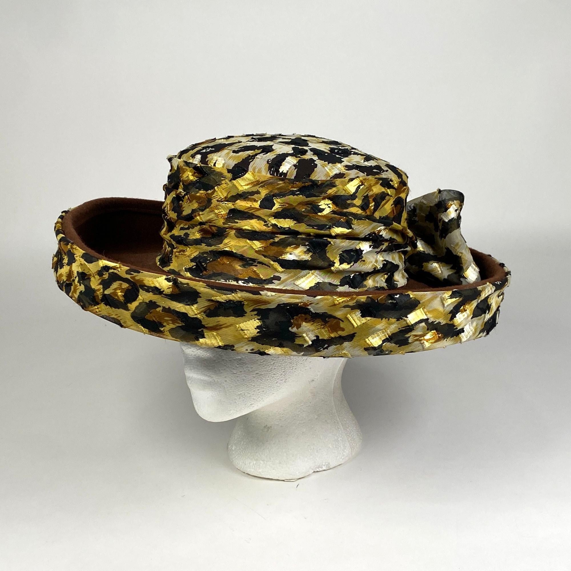Vintage 1980\'s Sonni SF Black Gold Wide Brim Woven Hat Sequin Jewel Statement Sonni Hats - Etsy Ireland main image 3