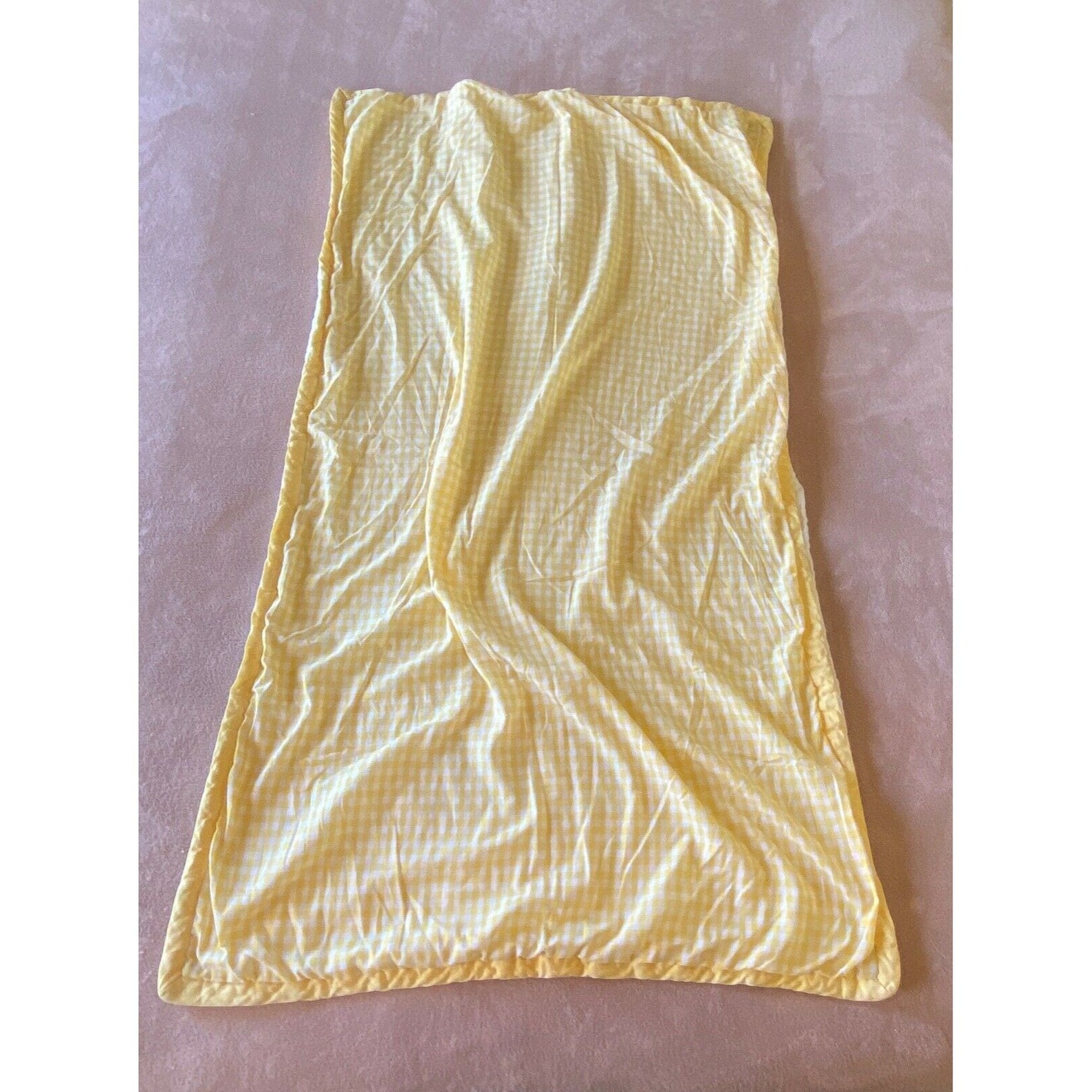 Quilted Baby Blanket Cross Stitch Alphabet Yellow Gingham Etsy