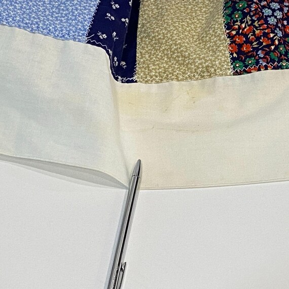 Vintage Handmade Patchwork Half Apron With Tie Ba… - image 4